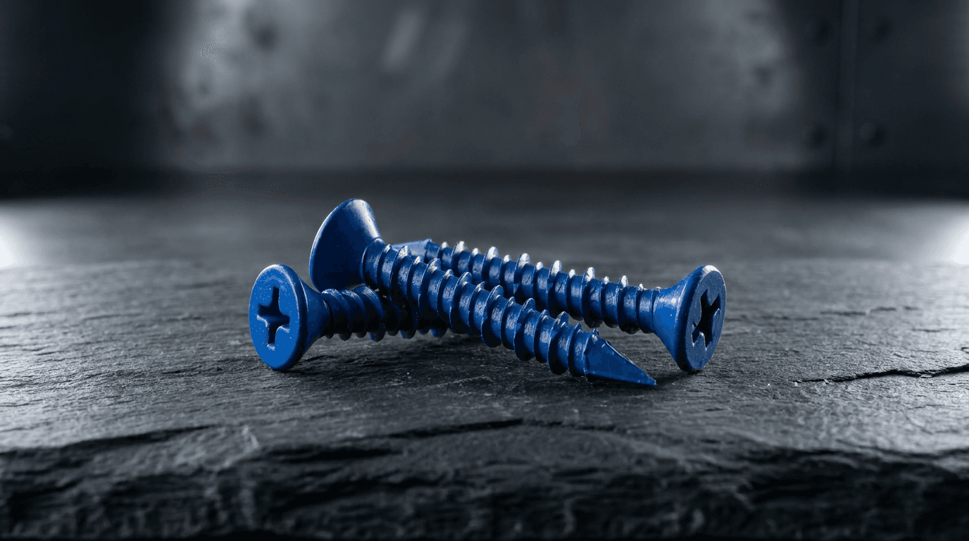 High-Performance Blue Flat Head Concrete Screws